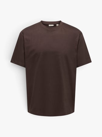 ONSFRED LIFE RLX SS TEE NOOS Erkek Kahverengi T-Shirt - 22022532