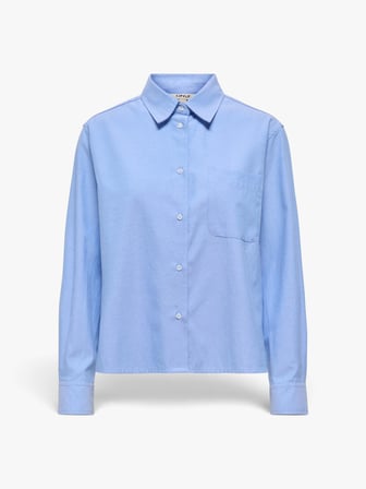 ONLCURLA OXFORD L/S SHIRT CC WVN Kadın Mavi Gömlek - 5044515