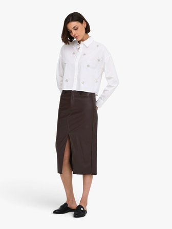 ONLBITTEN FAUX LEATH PENCIL SKIRT CC OTW  Kırmızı Etek - 15373299