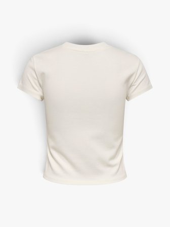 ONLSUPERIOR S/S O-NECK TOP CC JRS Kadın Beyaz  - 15377620