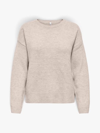 ONLOLIVIA LS O-NECK CC KNT Kadın Beyaz Kazak - 15380548