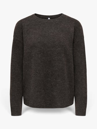 ONLOLIVIA LS O-NECK CC KNT Kadın Gri Kazak - 15380548
