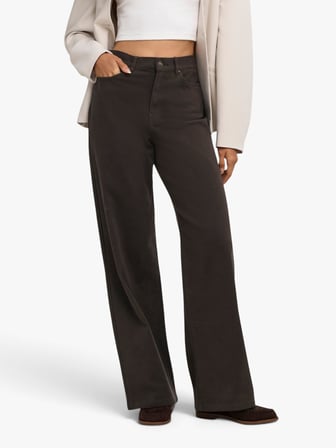 ONLMADISON-SILLE HW WIDE PANT CC PNT Kadın Kahverengi Denim Pantolon - O15376942