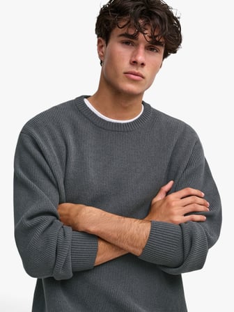 ONSRODGER RLX CREW NECK KNIT Erkek Gri Kazak - 22039789
