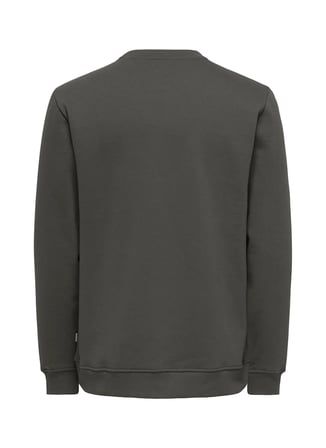 Only & Sons Gri Erkek Sweatshirt 22029226 ONSCONNOR LIFE NECK SWEAT