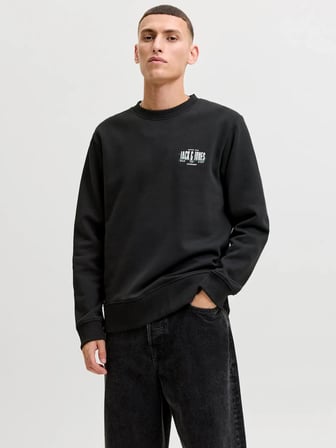 Jack Jones Aero Regular Fit Bisiklet Yaka Erkek Sweat 12298492