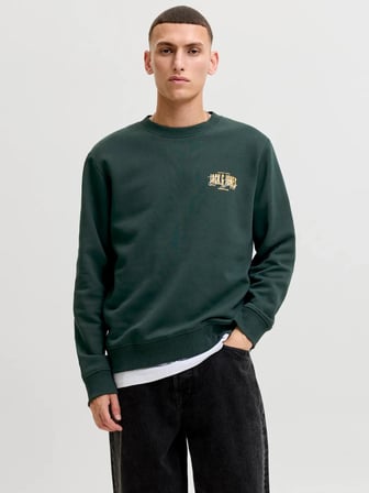 Jack Jones Aero Regular Fit Bisiklet Yaka Erkek Sweat 12298492