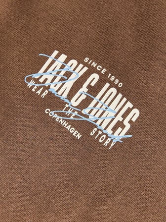 Jack Jones Aero Regular Fit Bisiklet Yaka Erkek Sweat 12298492