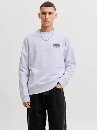 Jack Jones Aero Regular Fit Bisiklet Yaka Erkek Sweat 12298492