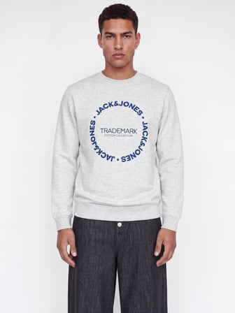 Jack Jones Benson Regular Fit Bisiklet Yaka Erkek Sweat 12298497