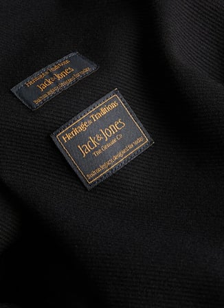 Jack & Jones Siyah Erkek Rahat Gömlek 12299043 JJAXEL TWILL SWEAT OVERSHI