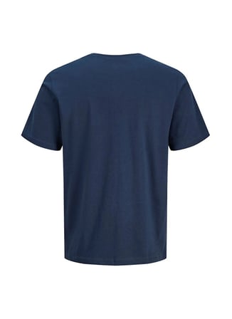 Jack & Jones Lacivert Erkek Logo Baskılı T-Shirt 12298424 JJRUSH TEE SS CREW NECK SN