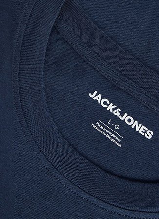 Jack & Jones Lacivert Erkek Logo Baskılı T-Shirt 12298424 JJRUSH TEE SS CREW NECK SN