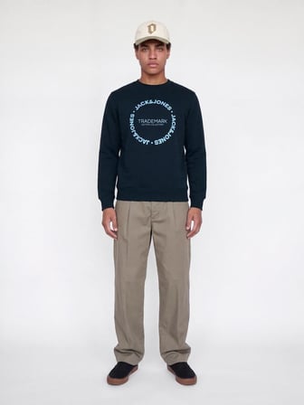 Jack Jones Benson Regular Fit Bisiklet Yaka Erkek Sweat 12298497
