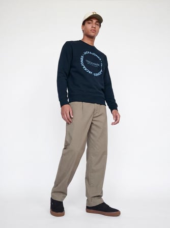 Jack Jones Benson Regular Fit Bisiklet Yaka Erkek Sweat 12298497