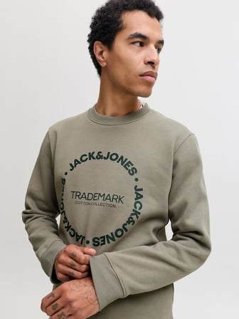 Jack Jones Benson Regular Fit Bisiklet Yaka Erkek Sweat 12298497