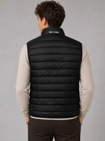 Only & Sons Onsraff Erkek Kapitone Şişme Yelek Siyah