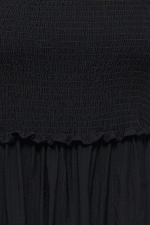 Only Onllumira Regular Fit Kare Yaka Askılı Maxi Elbise Bayan ELBİSE 15382450 SİYAH