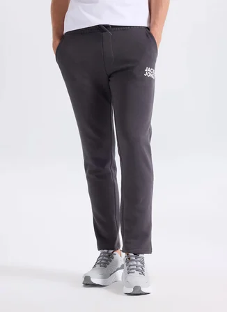 Jack & Jones Gri Erkek Regular Fit Logo Baskılı Sweatpant 12207058 JPSTGORDON JJSOFTSWEATPANT