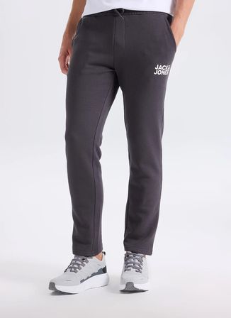 Jack & Jones Gri Erkek Regular Fit Logo Baskılı Sweatpant 12207058 JPSTGORDON JJSOFTSWEATPANT