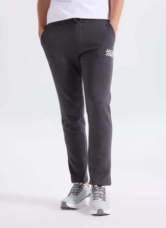 Jack & Jones Gri Erkek Regular Fit Logo Baskılı Sweatpant 12207058 JPSTGORDON JJSOFTSWEATPANT