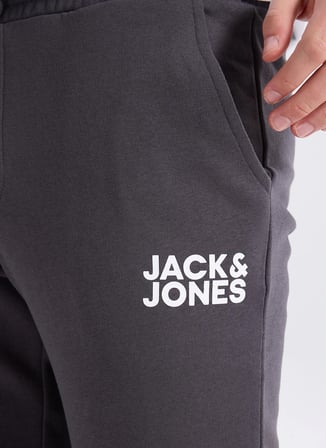 Jack & Jones Gri Erkek Regular Fit Logo Baskılı Sweatpant 12207058 JPSTGORDON JJSOFTSWEATPANT