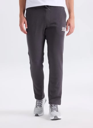 Jack & Jones Gri Erkek Regular Fit Logo Baskılı Sweatpant 12207058 JPSTGORDON JJSOFTSWEATPANT