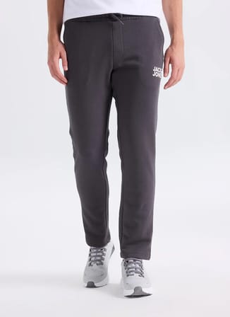 Jack & Jones Gri Erkek Regular Fit Logo Baskılı Sweatpant 12207058 JPSTGORDON JJSOFTSWEATPANT