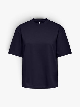 ONLSUPERIOR SS ONECK LOOSETOP JRS NOOS Kadın Mavi T-Shirt - 15377604