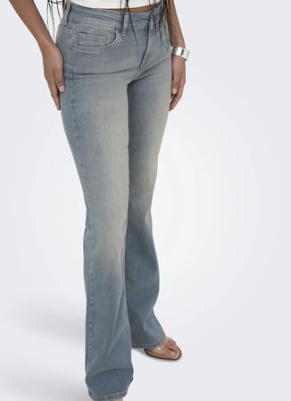 ONLY Mavi Kadın Taşlamalı Denim Pantolon 15376158BS 544