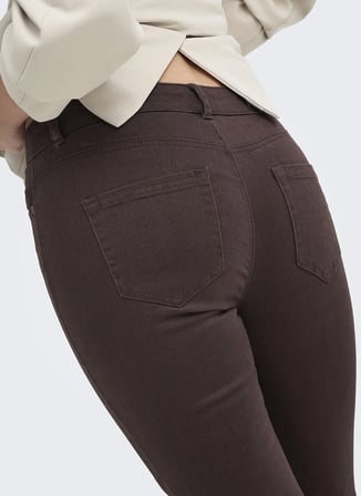 ONLY Kahverengi Kadın Pantolon ONLBLUSH MID FLARED COLOUR PANT PNT