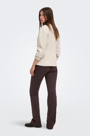 Only Onlblush Pamuklu Orta Bel Geniş Paça Jeans Kadın KOT PANTOLON 15379119 KOYU KAHVE