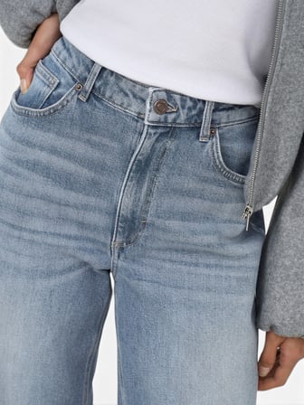 ONLJUICY HW WIDE LEG DNM DOT661 Kadın Mavi Denim Pantolon - WNS3640