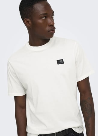 Only & Sons Beyaz Erkek Baskılı T-Shirt 22033190 ONSDAWSON LIFE REG SS TEE
