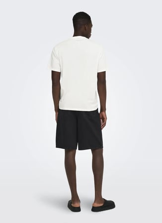 Only & Sons Beyaz Erkek Baskılı T-Shirt 22033190 ONSDAWSON LIFE REG SS TEE