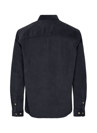 Only & Sons Lacivert Erkek Rahat Yumuşak Dokulu Gömlek 22024716 ONSALP 2PKT CORD LS SHIRT