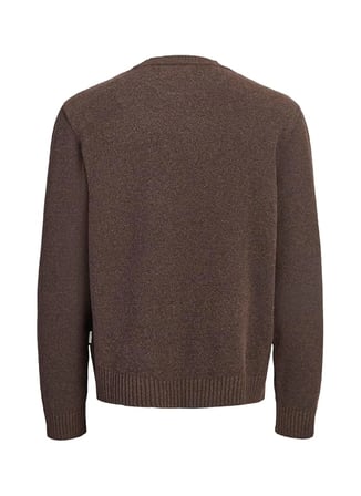 Jack & Jones Kahverengi Erkek Yuvarlak Yaka Kazak 12293244 JORNORREBRO CATSKILLS