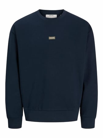Jack Jones Clup Badge Relaxed Fit Bisiklet Yaka  Erkek Sweat 12300444