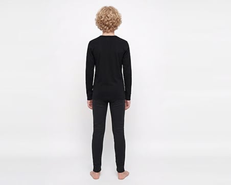 Jack Jones JACLESLEY SKI BASELAYER SET AW26 JNR Erkek Termal İçlik 12300651-BLACK Siyah
