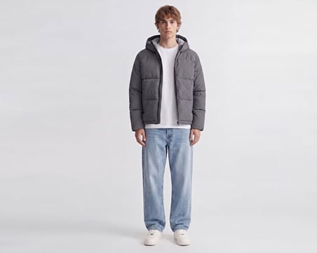 Jack Jones JJGALAXY PUFFER JACKET Erkek Outdoor Montu 12303930-ASPHALT Gri