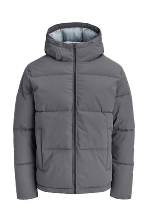 Jack & Jones Erkek Jjgalaxy Kapüşonlu Şişme Mont 12303930 Asfalt