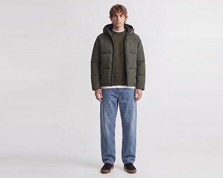 Jack Jones JJGALAXY PUFFER JACKET Erkek Outdoor Montu 12303930-ROSIN Sarı