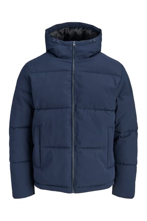 Jack & Jones Erkek Jjgalaxy Kapüşonlu Şişme Mont 12303930 Lacivert