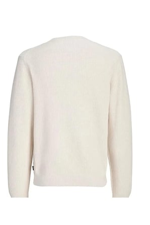 Jack & Jones Premium % 100 Pamuk Bisiklet Yaka Kazak Erkek KAZAK 12301707 BEJ