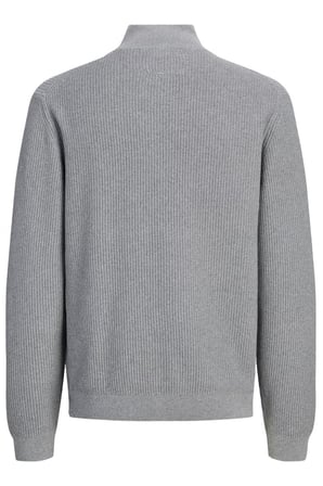 Jack & Jones Premium Regular Fit Yarım Femruarlı Dik Yaka Kazak Erkek KAZAK 12301708 GRİ