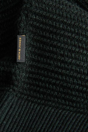 Jack & Jones Pamuklu Regular Fit Düğmeli Polo Yaka Kazak Erkek POLO YAKA KAZAK 12299904 KOYU YEŞİL