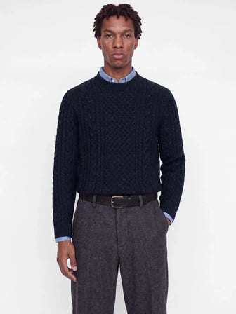 Jack Jones Blucallum Cable Regular Fit Erkek Kazak 12299945