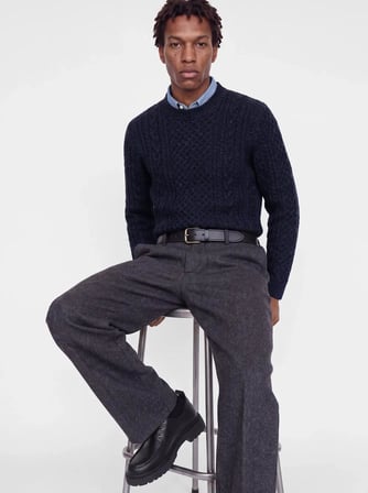 Jack Jones Blucallum Cable Regular Fit Erkek Kazak 12299945