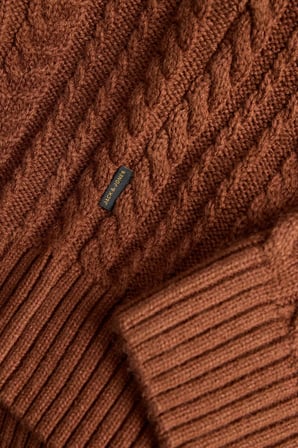 Jack & Jones Erkek Jprblucallum Bisiklet Yaka Pamuklu Örme Kazak 12299945 Tarçın