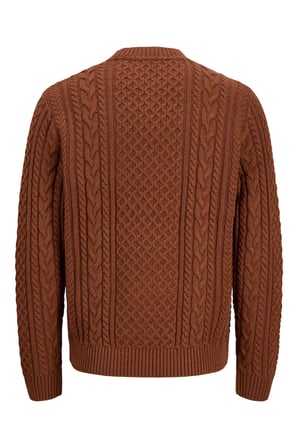 Jack & Jones Erkek Jprblucallum Bisiklet Yaka Pamuklu Örme Kazak 12299945 Tarçın